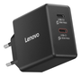 Lenovo 40AW065BEU Adaptador Cargador USB-C de 65W Universal para Interior/Exterior, Voltaje 100-240V, Color Negro