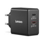 Lenovo Cargador GaN Dual USB-C 65W Negro 40AW065BEU
