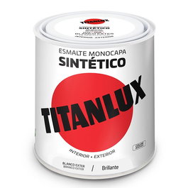 Titan 5809021 Esmalte Sintético Monocapa Brillante Blanco Exteriores 250 ml