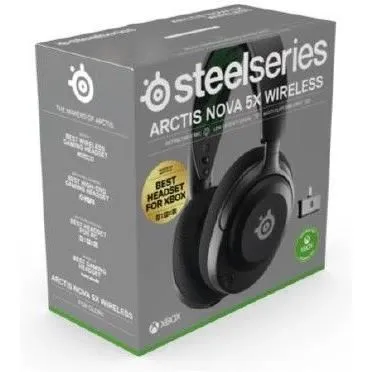 Steelseries Auriculares Inalámbricos para Juegos Arctis Nova 5X Negro ClearCast 2.0 Batería 36 Horas STE5707119053266