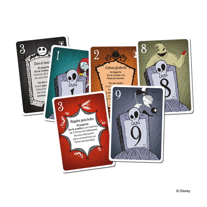 Mixlore MIXNBC01ES Juego de Mesa Pesadilla Antes de Navidad, Edad 12+, 2-6 Jugadores, Duración 30-90 Minutos, Estrategia, Cartas, Español