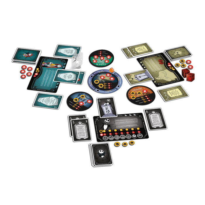 Mixlore MIXNBC01ES Juego de Mesa Pesadilla Antes de Navidad, Edad 12+, 2-6 Jugadores, Duración 30-90 Minutos, Estrategia, Cartas, Español