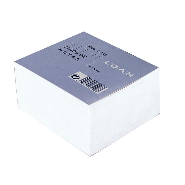 LOAN Taco de notas encolado Blanco 10x10cm 500 hojas LOAN Taco de notas encolado Blanco 10x10cm 500 hojas