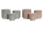 DKD Home Decor Macetero Rosa Azul Celeste Gres 14 x 14 x 14 cm Set de 3