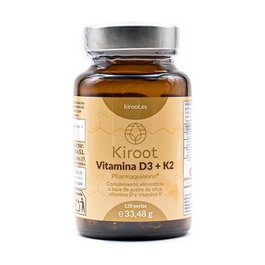 Kiroot Vitamina D3 K2 120 cápsulas, 4000 UI D3 y Menaquinona-7
