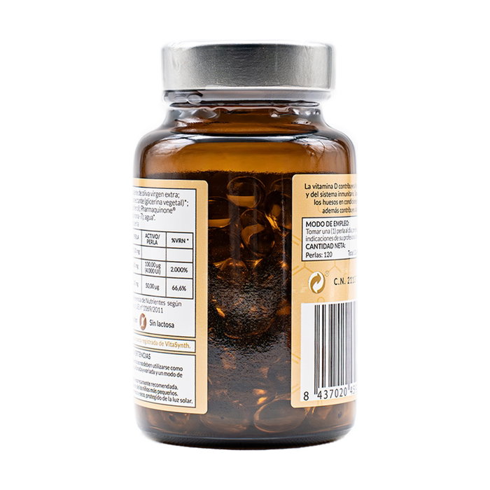 Kiroot Vitamina D3+K2 120 perlas