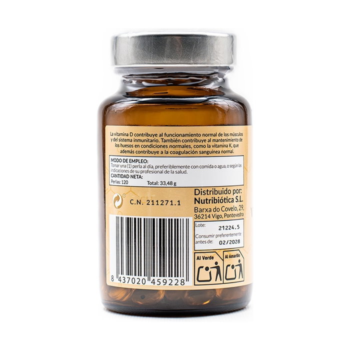 Kiroot Vitamina D3+K2 120 perlas