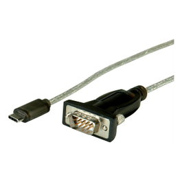 ROLINE Cable de conversión USB Tipo C a RS232 DB9 1,8 m