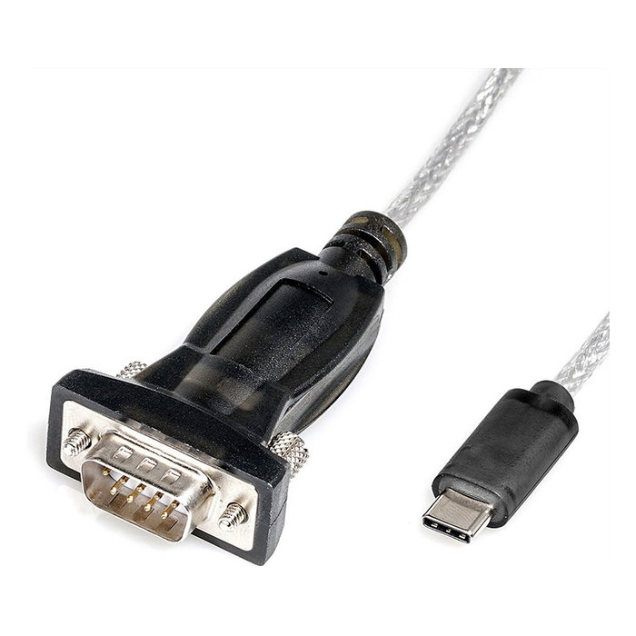 ROLINE 12.02.1164 Cable Adaptador USB C a RS232 DB9 Macho, 1.8m, Negro