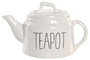 DKD Home Decor Tetera de Porcelana Blanca 600ml HUIDE 26