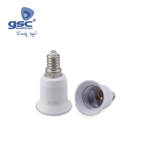 GSC Evolution Adaptador de E14 a E27 Blanco