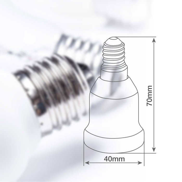 GSC Evolution Adaptador de E14 a E27 Blanco