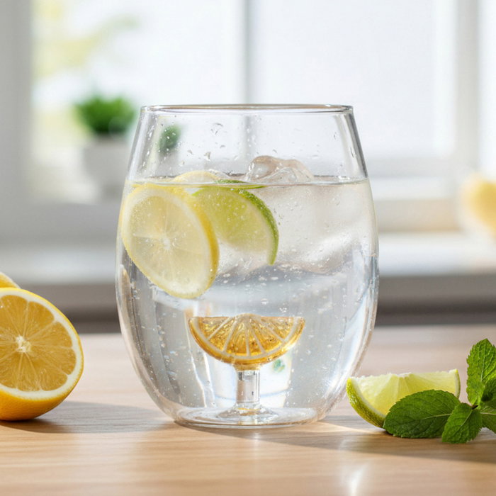 Home Deco Factory Vaso Vidrio Secret Glass 400 ml Figuras Fruta Borosilicato