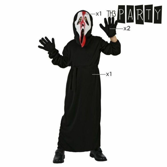 Disfraz Asesino de Película Infantil Halloween Niños 3-4 Años - Negro Disfraz Asesino de Película Infantil Halloween Niños 3-4 Años - Negro
