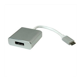 ROLINE Adaptador de vídeo USB Tipo C a DisplayPort v1.2, 12.03.3220, Plata