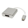 ROLINE Adaptador de vídeo USB Tipo C a DisplayPort v1.2, 12.03.3220, Plata