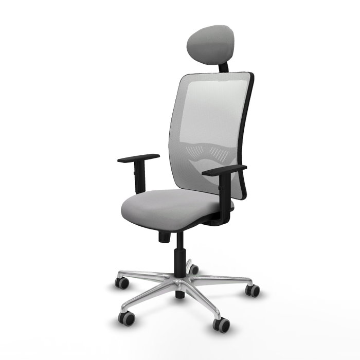 PIQUERAS Y CRESPO Silla de oficina Zulema con mecanismo Sincro, Gris claro y Blanco PIQUERAS Y CRESPO Silla de oficina Zulema con mecanismo Sincro, Gris claro y Blanco