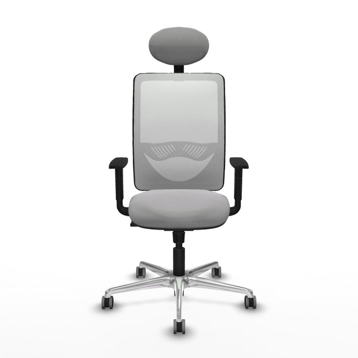 PIQUERAS Y CRESPO Silla de oficina Zulema con mecanismo Sincro, Gris claro y Blanco PIQUERAS Y CRESPO Silla de oficina Zulema con mecanismo Sincro, Gris claro y Blanco