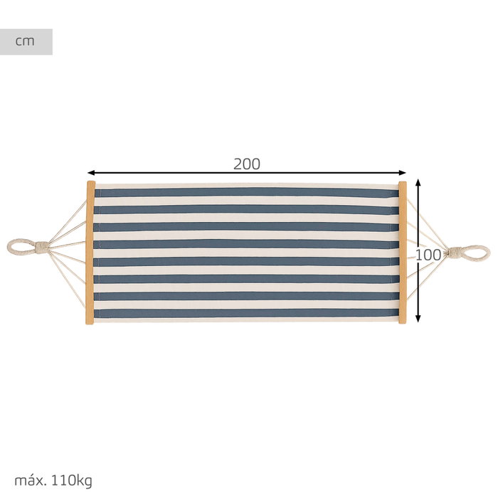 AKTIVE Hamaca Polycotton 200x100 cm
