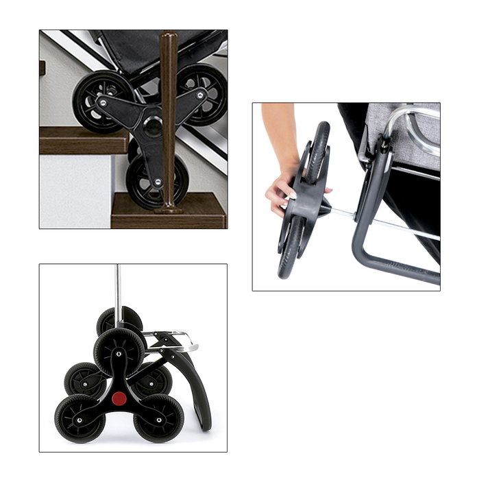 ROLSER Carro de compra Akanto subescaleras 6 ruedas MF6 Rojo