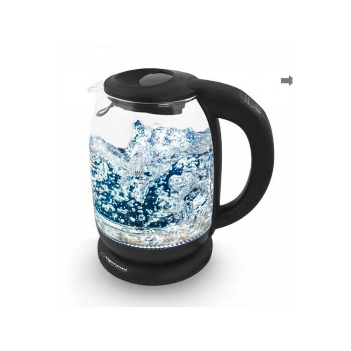 Esperanza Loire EKK027 Hervidor Eléctrico de Vidrio Negro 1.7 l