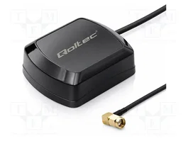 QOLTEC Antena GPS Externa para Automóviles con Conector SMA y Base Magnética