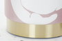 DKD Home Decor Reposapiés Scandi Balance Life Rosa Palo Blanco Dorado 30 x 38 x 30 cm (2 Unidades)
