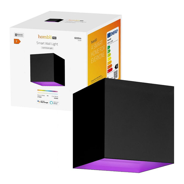 Hombli Aplique de Pared Inteligente para Exteriores, Negro