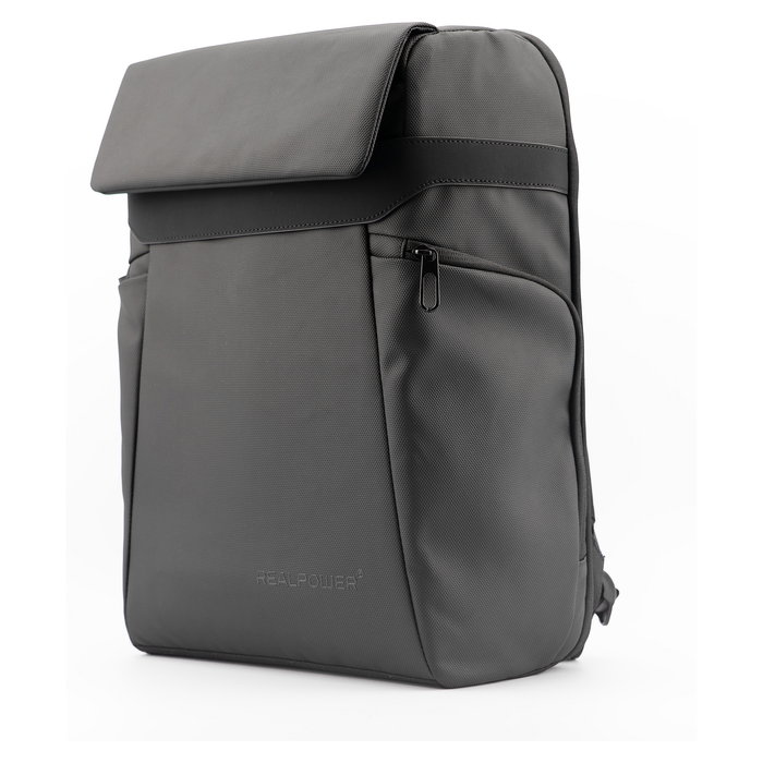 RealPower TravelBag Pro, Mochila de Viaje Negra, TSA, Cierre Magnético, 900D Anti-Deslizante, 33.5 * 18 * 44.5 cm