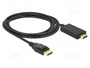DeLOCK 85317 Cable Adaptador DisplayPort 1.2a a HDMI 4K 30Hz 2m Negro