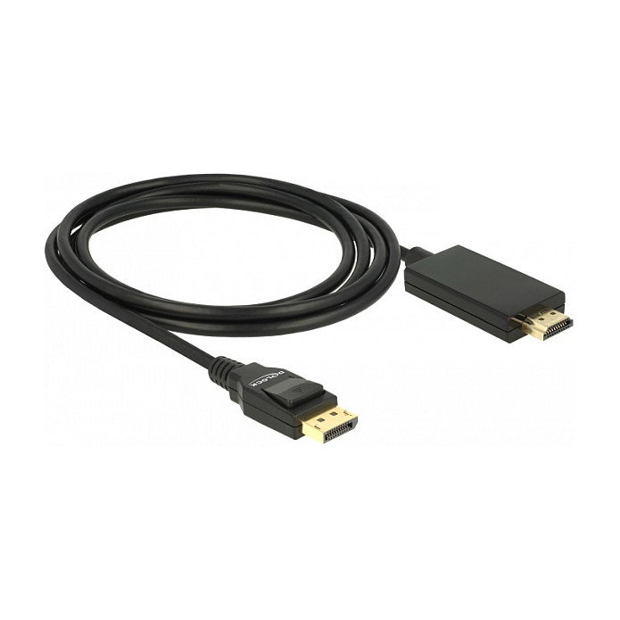 DeLOCK 85317 Cable DisplayPort 1.2 a HDMI 2.0 Pasivo 4K 2m Negro para Conectar Pantallas DeLOCK 85317 Cable DisplayPort 1.2 a HDMI 2.0 Pasivo 4K 2m Negro para Conectar Pantallas