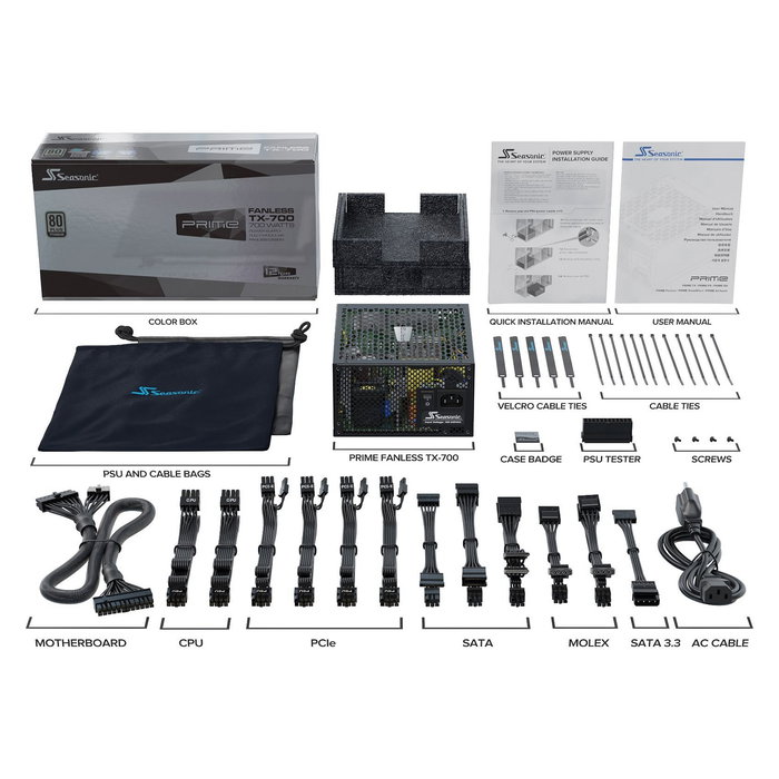 Seasonic PRIME TX 700W 80+ Titanium Fuente de Alimentación Modular ATX Fanless Seasonic PRIME TX 700W 80+ Titanium Fuente de Alimentación Modular ATX Fanless