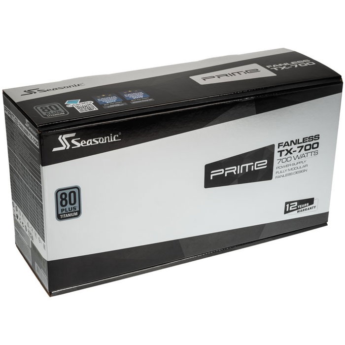 Seasonic PRIME Fanless TX 700W Negro, Totalmente Modular, 80 PLUS Titanium