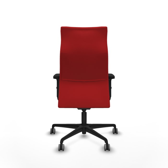 PIQUERAS Y CRESPO Sillón Albacete con Mecanismo Sincro y Similpiel Rojo