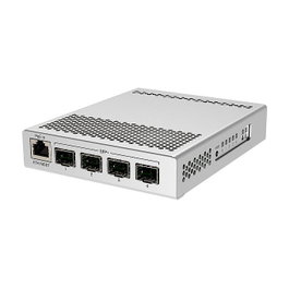MikroTik CRS305-1G-4S+IN Switch Gestionado 4x Puerto SFP+ 10G, 1x RJ45 Gigabit con PoE