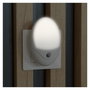 ENTAC Luz de noche LED Oval Blanco 0,5W con sensor de luz