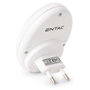 ENTAC Luz de noche LED Oval Blanco 0,5W con sensor de luz