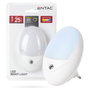 ENTAC Luz de noche LED Oval Blanco 0,5W con sensor de luz