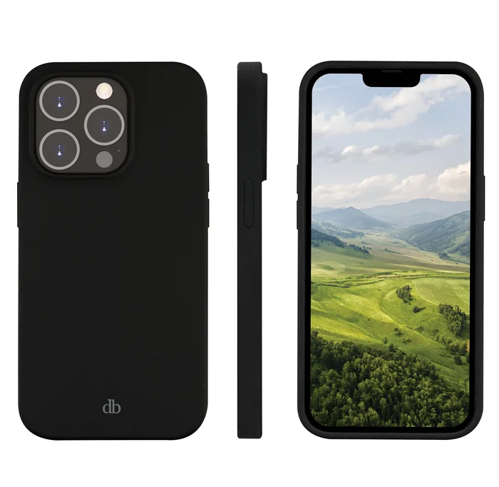 Dbramante1928 Funda para Apple iPhone 14 Pro Max 17 cm (6.7") Negro - Plástico Reciclado Resistente a Impactos y Rayones con Carga Inalámbrica