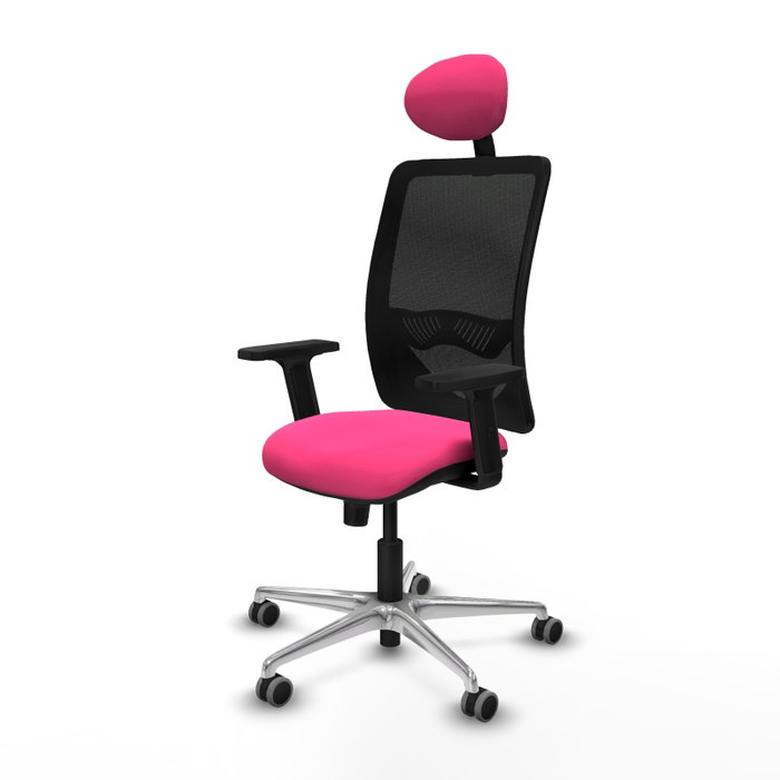 PIQUERAS Y CRESPO Silla de oficina Zulema Rosa y Negro