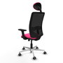 PIQUERAS Y CRESPO Silla de oficina Zulema Rosa y Negro
