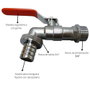 Riegolux Grifo de Esfera 3/4 pulgada con Adaptador para Abrazadera