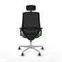 PIQUERAS Y CRESPO Silla de oficina Mardos con mecanismo Sincro/Traslack Verde y Negro