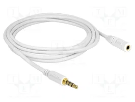 DeLOCK Cable de extensión de audio 3,5 mm 2 m Blanco