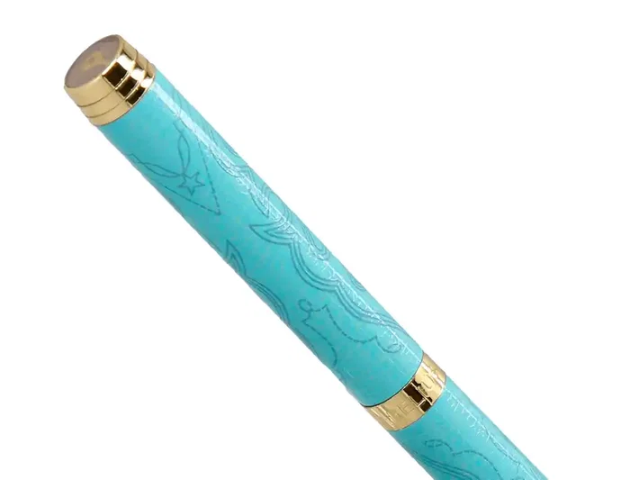 Belius Wild West Bolígrafo Aluminio Turquesa Dorado Tinta Azul 1mm