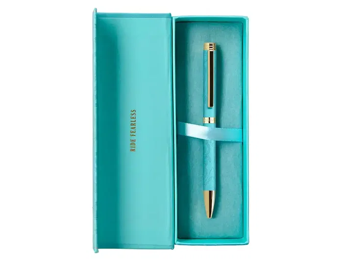 Belius Wild West Bolígrafo Aluminio Turquesa Dorado Tinta Azul 1mm