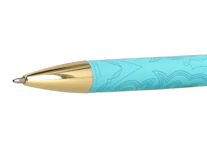 Belius Wild West Bolígrafo Aluminio Turquesa Dorado Tinta Azul 1mm
