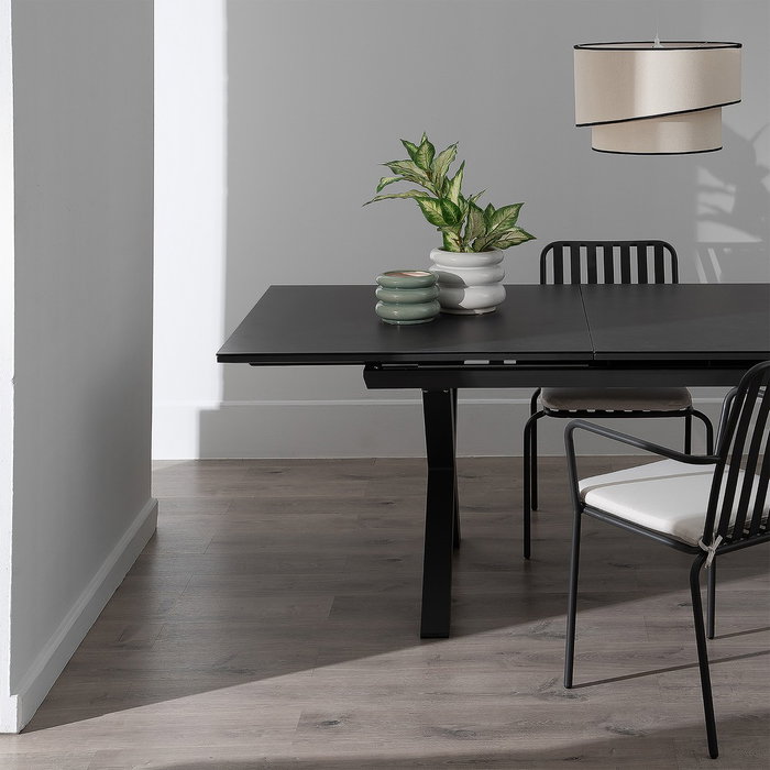 Mesa Comedor Extensible Antracita 180 X 100 X 77 cm