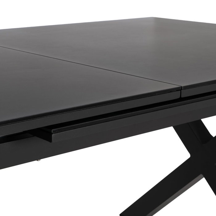 Ixia Mesa de Comedor Extensible Antracita 180x100x77 cm