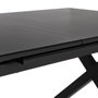 Ixia Mesa de Comedor Extensible Antracita 180x100x77 cm